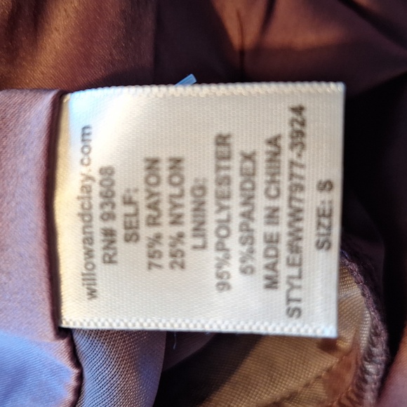 Willow & Clay Rayon Blouse Size S - Picture 4 of 8